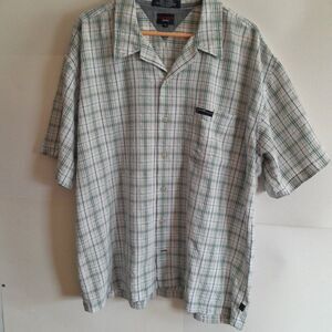 Tommy Jeans Men’s Green Plaid Long Sleeve Shirt Size XXL